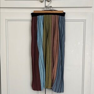 Anthropologie Multi Color Pleated Skirt